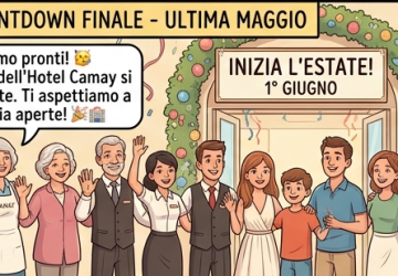 Riccione Albergo Camay... Abbiamo iniziato ora la spiaggia vi aspetta