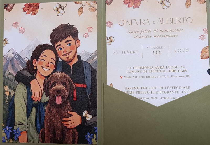 Partecipazione Matrimonio Alberto e Ginevra